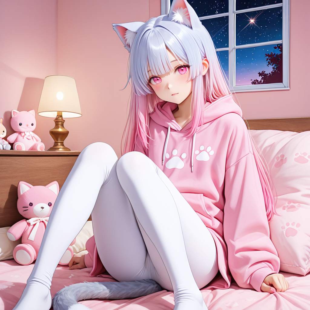 Casual Hoodie in Cozy Bedroom